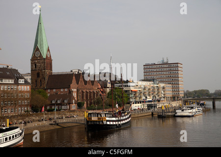 Citycape Freie Hansestadt Stadt Bremen, Deutschland Stockfoto