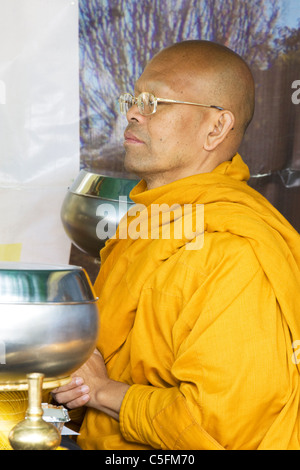 Südlichen Buddhismus, Mönche im Thai Festival in Warwick Stockfoto