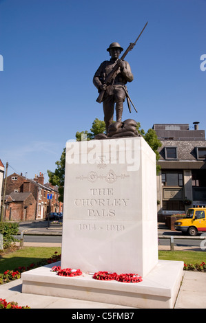 Der Krieg Denkmal für die "Chorley Pals", die ich verliebte mich in WW Stockfoto