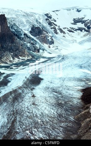 Pasterze Sommer Blick auf den Gletscher (Österreichs größte Gletscher, liegt am Fuße des Großglockners) Stockfoto