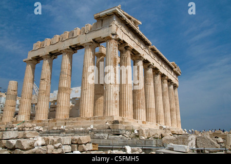 Einige der weltweit interessantesten Renovierung/Umbau statt, bei dem Parthenon in Athen. Stockfoto