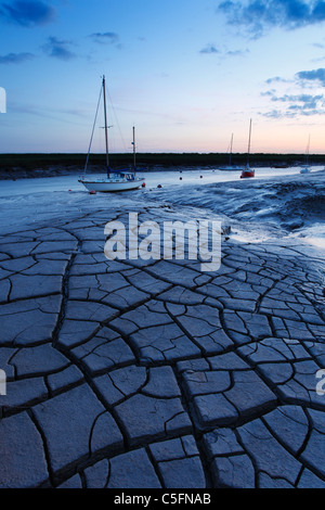 Schlamm-Muster auf die Mündung des Flusses Axt an bergauf. Somerset. England. VEREINIGTES KÖNIGREICH. Stockfoto