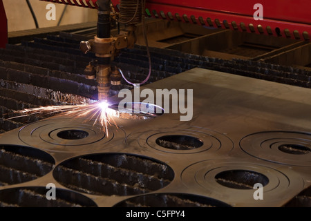 Automatisierte spanende Plasmabrenner Stockfoto