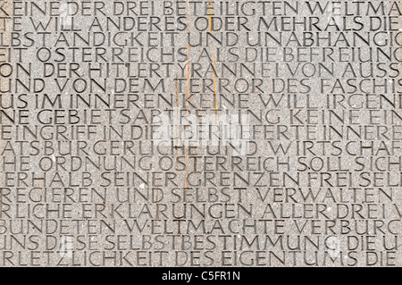 Mahnmal gegen Krieg und Faschismus (Mahnmal Gegen Krieg Und Faschismus) von Alfred Hrdlicka, Albertinaplatz, Wien (Wien), Österreich Stockfoto