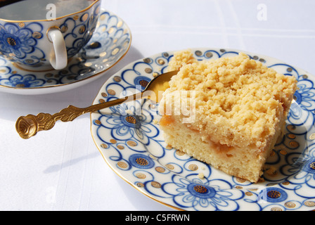 Morgen mit Kaffee und Kuchen Stockfoto