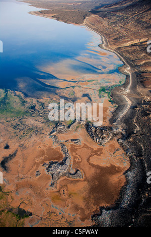 See Logipi ist ein alkalischer Salzsee im Suguta Tal im nördlichen Kenia Stockfoto