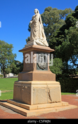 Statue von Königin Victoria und Plaque von Prinz Albert Kings Park Perth Western Australia Stockfoto