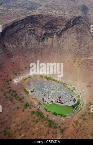 Magado Crater befindet sich an der nordöstlichen Spitze des Nyambeni-Gebirges in Kenia Stockfoto