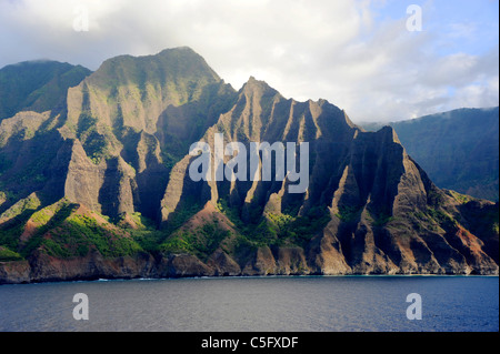 Na Pali Küste Kauai Hawaii Pacific Ocean Stockfoto