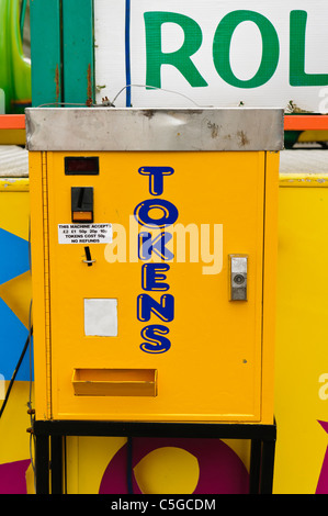 Token Maschinen auf einer Kirmes Stockfoto