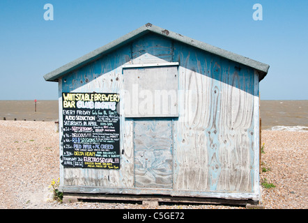 Strandhütte in Whitstable, Kent, UK Stockfoto