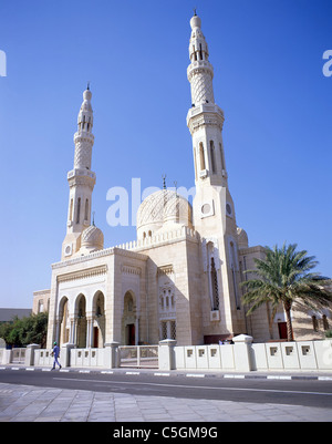 Jumeirah Moschee, Al-Jumeirah Road, Jumeirah, Dubai, Vereinigte Arabische Emirate Stockfoto