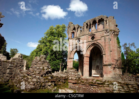 Dryburgh Abbey Abschnitt des zerstörten Gebäudes Stockfoto