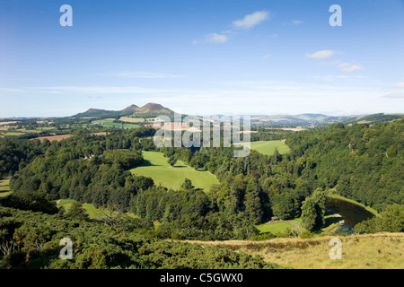 Eildon Hills aus Scotts View Sicht Stockfoto