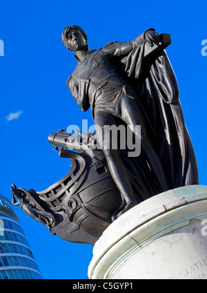 Die Statue von Horatio Nelson von Richard Westmacott Jr., RA (1775 – 1856) in der Stierkampfarena, Birmingham, England, errichtet im Jahre 1809 Stockfoto