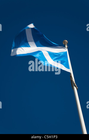 Flagge von St. Andrew (nationale Flagge von Schottland) Stockfoto