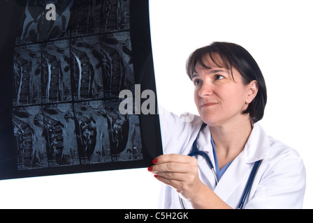 Konzeptbild eines Arztes des Patienten MRI zu überprüfen. Geeignet für alle denen eine medizinische Ableitung benötigt wird. Stockfoto