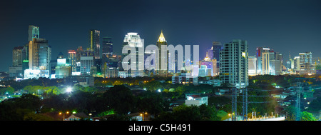 Panorama Abend - Bangkok - Metropole Thailands Hauptstadt Stockfoto