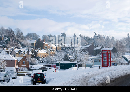 Selkirk im tiefen Winter Schneefall Stockfoto