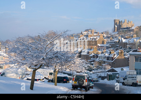 Selkirk Stadt im Tiefschnee Stockfoto