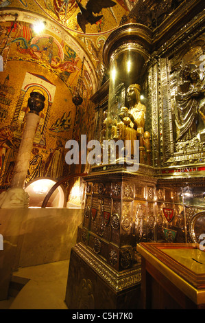 die schwarze Madonna im Kloster Montserrat in der Nähe von Barcelona Spanien Stockfoto