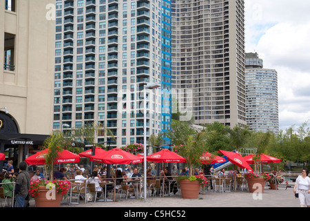 Wasserzeichen, irischer Pub-Bar und Restaurant Terrasse an der Waterfront Toronto Ontario Kanada Stockfoto