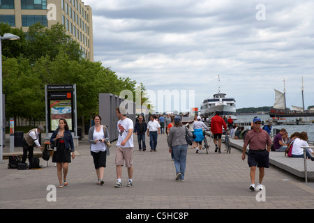 Promenade an der Harbourfront centre Toronto Ontario Kanada Stockfoto