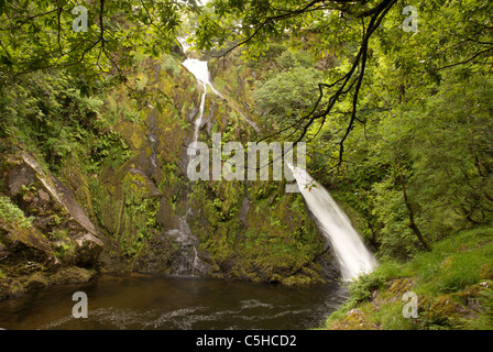 Ceunant Mawr Wasserfall, Llanberis, Snowdonia National Park, North Wales, UK Stockfoto