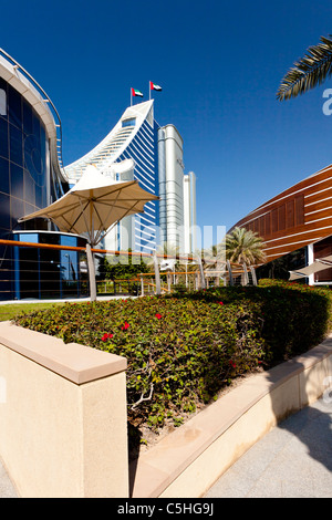 Das Jumeirah Beach Resort Hotel Exterieur in Dubai, VAE. Stockfoto