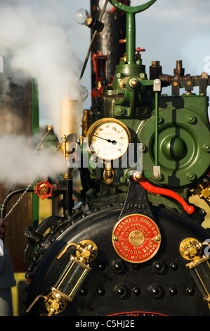 funktionierende Dampfmaschine Stockfoto