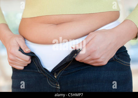 Übergewichtige Frau Stockfoto