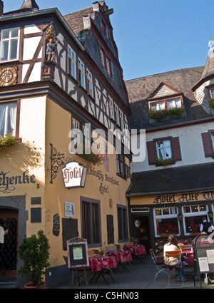 Hotel, Restaurant, Alte Thorschaenke, bin alten Tor, Cochem, Hotel, Restaurant, Alte Thorschaenke, alte Stadt, Cochem, Mosel Stockfoto