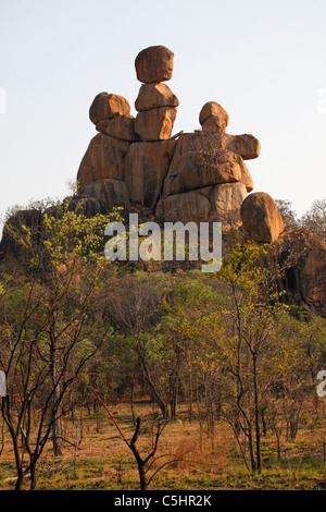 Die Mutter und Kind Kopje in Rhodos-Matopos Nationalpark in der Nähe von Bulawayo, Simbabwe. Stockfoto