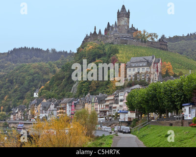 Wahrzeichen von Cochem, Mosel, Cochem, Cochem Burg, Wahrzeichen von Cochem, Mosel Stockfoto