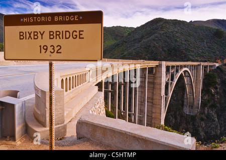 Bixby Bridge, Big Sur, Kalifornien Stockfoto