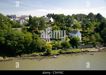 Auray Fluss, in der Nähe von Le Bono, Golf von Morbihan, Bretagne (Frankreich). Stockfoto