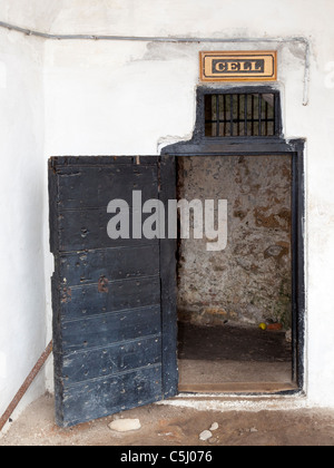 Eintritt in die Zelle Condemned. Cape Coast Castle, ein ehemaliger Sklave Fort. Cape Coast, Ghana Stockfoto