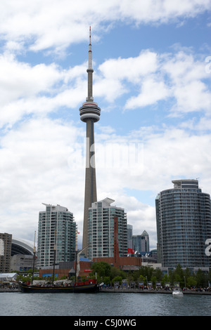 Harbourfront Skyline mit CN Tower Toronto Ontario Kanada Stockfoto