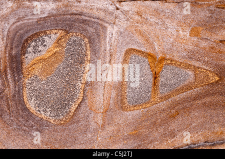 Rock-Muster auf Weston, Point Lobos State Reserve, Carmel, Kalifornien Stockfoto