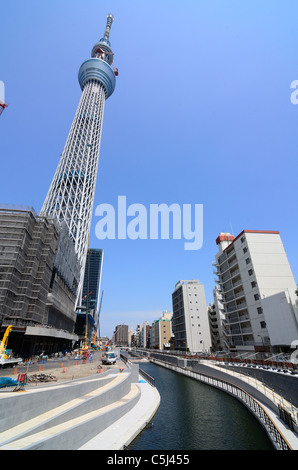 Tokyo Sky Tree im Bau in Tokio, Japan. Stockfoto