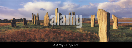 Den berühmten Steinkreis Callanish auf der Insel Lewis, äußeren Hebriden, westlichen Schottland, Großbritannien. Stockfoto