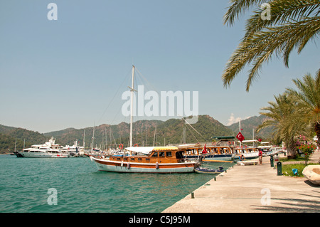Hafen Hafen Göcek Marina in der Nähe von Fethiye Türkei türkische Stockfoto