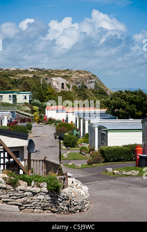 statische Caravan Park in Portland in der Nähe von Weymouth Dorset Stockfoto