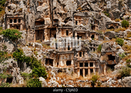 Rock Roman schneiden Gräber Lykien Lykische Stadt Myra Türkei (heute Kale Demre) Stockfoto