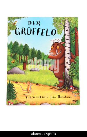 Der Gruffelo Buch. Die deutsche Übersetzung der Gruffalo. Stockfoto