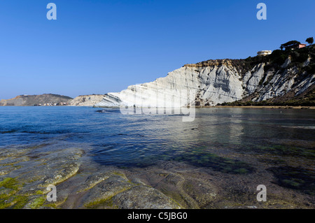 Cliff Scala dei Turchi in der Nähe von Porto Empedocle, Sizilien, Italyn Stockfoto