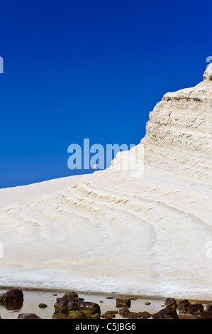 Cliff Scala dei Turchi in der Nähe von Porto Empedocle, Sizilien, Italyn Stockfoto