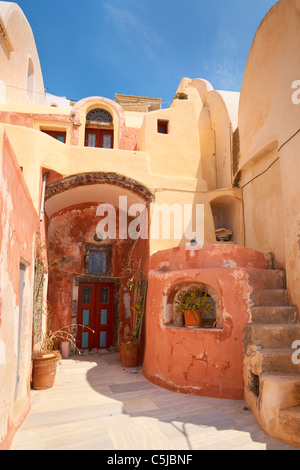 Santorini - Souvenir-Shop in Oia, Kykladen, Griechenland Stockfoto