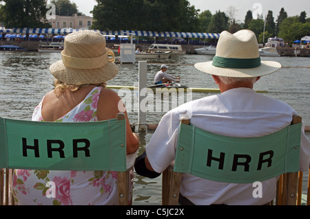 Henley Royal Regatta, Henley-on-Thames, Oxfordshire, Vereinigtes Königreich. Stockfoto