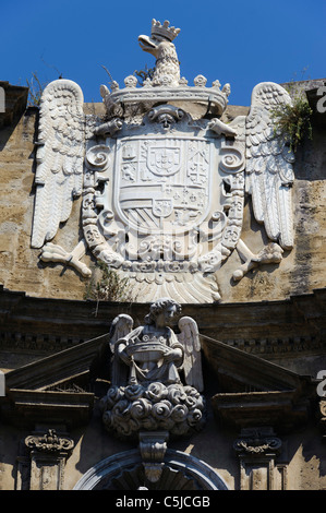 Quadratische Quattro Canti in Palermo, Sizilien, Italien Stockfoto